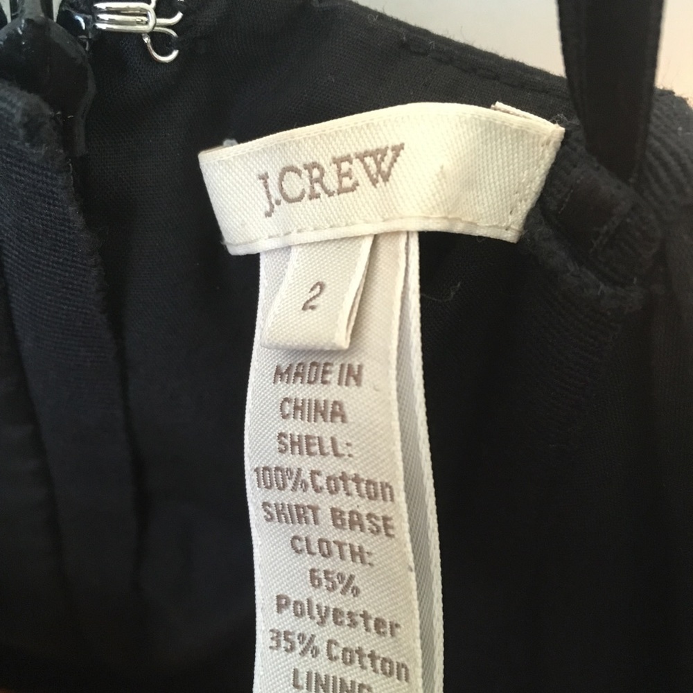 JCrew black strapless dress peplum silhouette - Picture 3 of 5
